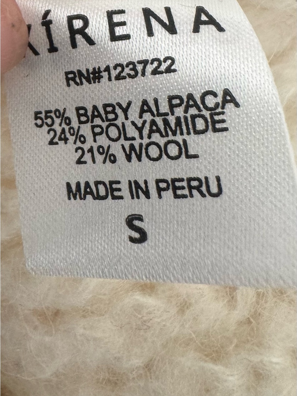Xirena Ally Open Knit Pullover Sweater Cream Collared V-Neck Alpaca Wool Small - Picture 9 of 11